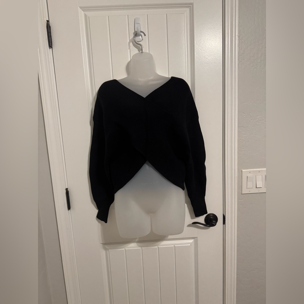 BTFBM Black Off Shoulder Sweater for Women. - Picture 4 of 5